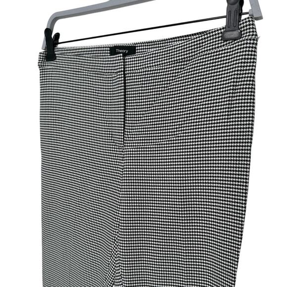 Theory Classic Crop Houndstooth Ankle Skinny Pants, Black/White, Women's Size 0 - Picture 2 of 8